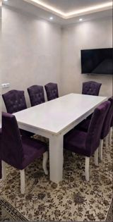 8 nəfərlik yemək dəsti - Dəst: 1 ədəd düzbucaqlı masa + 8 ədəd stul - — Mebel