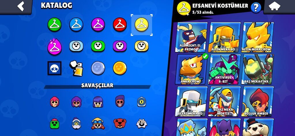 Brawl Stars hesabda 250+ kostüm var nadir emojiler nadir köstümler var — Mallar, Cəlilabad (9)