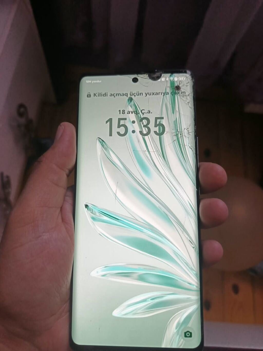 Honor 70, 128 GB, rəng - Yaşıl, Qırıq