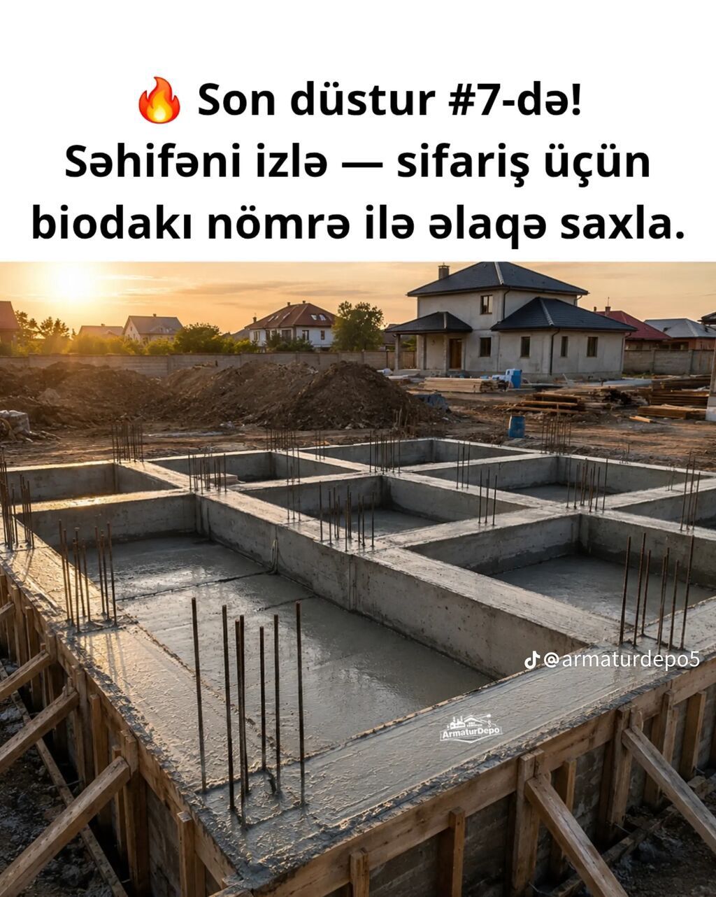 Monolit beton tökmə və armatur-kalıp xidməti - Bünövrə, kəmər, kolon — Tikinti və təmir, Masallı (8)