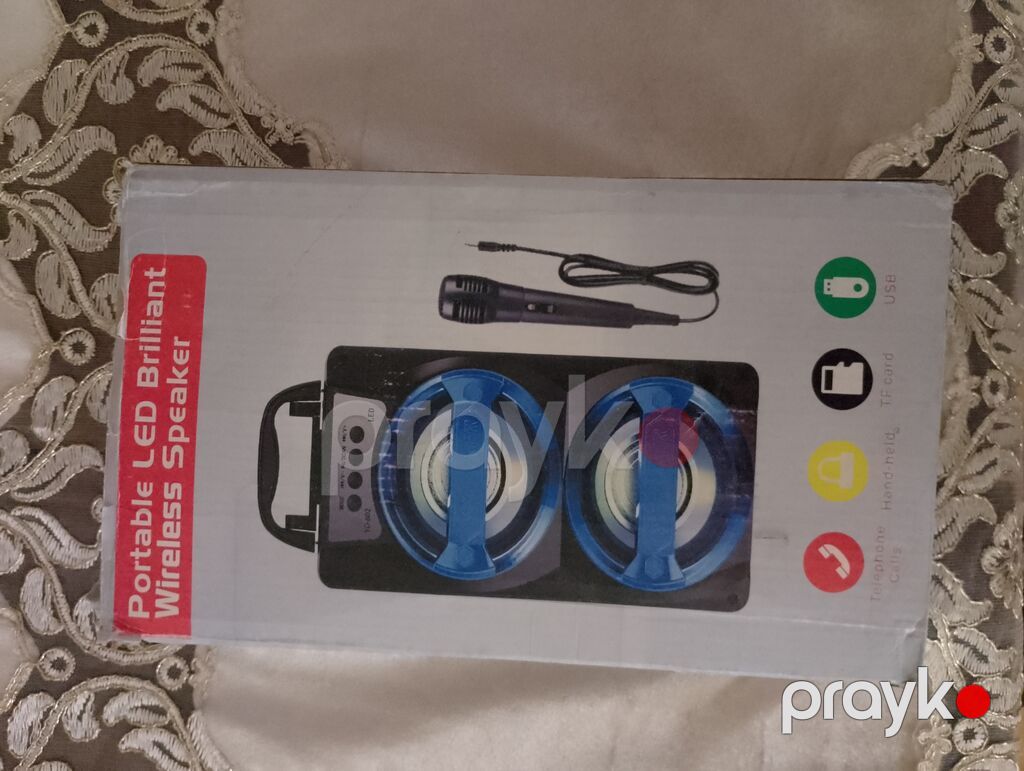 Portativ LED Bluetooth kolonka — iki dinamikli simsiz spiker — Simsiz dinamiklər, Gəncə (5)