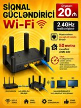 Wifi gücləndirici. ⛔⛔⛔ 2.4GHz tezlikdə işləyir. ⛔⛔⛔ Əsas modemə ancaq — Nicat