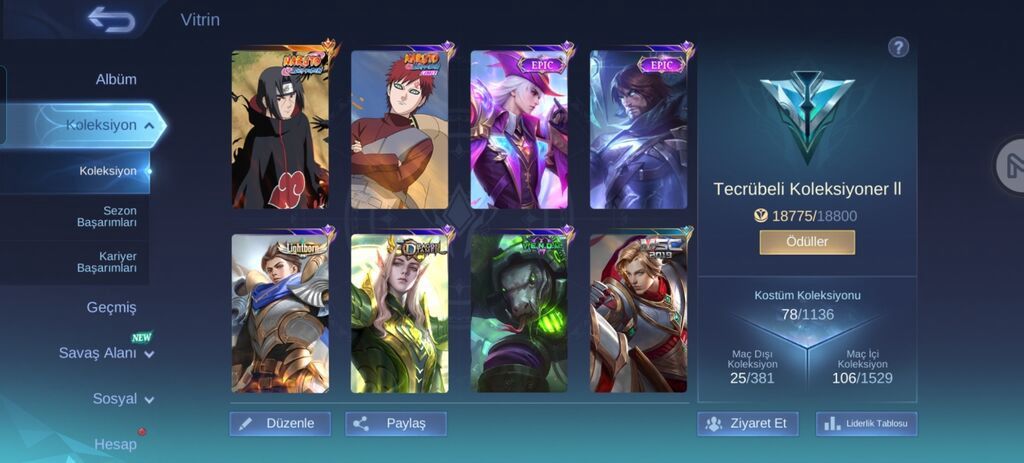 Mobile Legends: Bang Bang oyun hesabı - Profil adı: Kurosaki Ichigo -