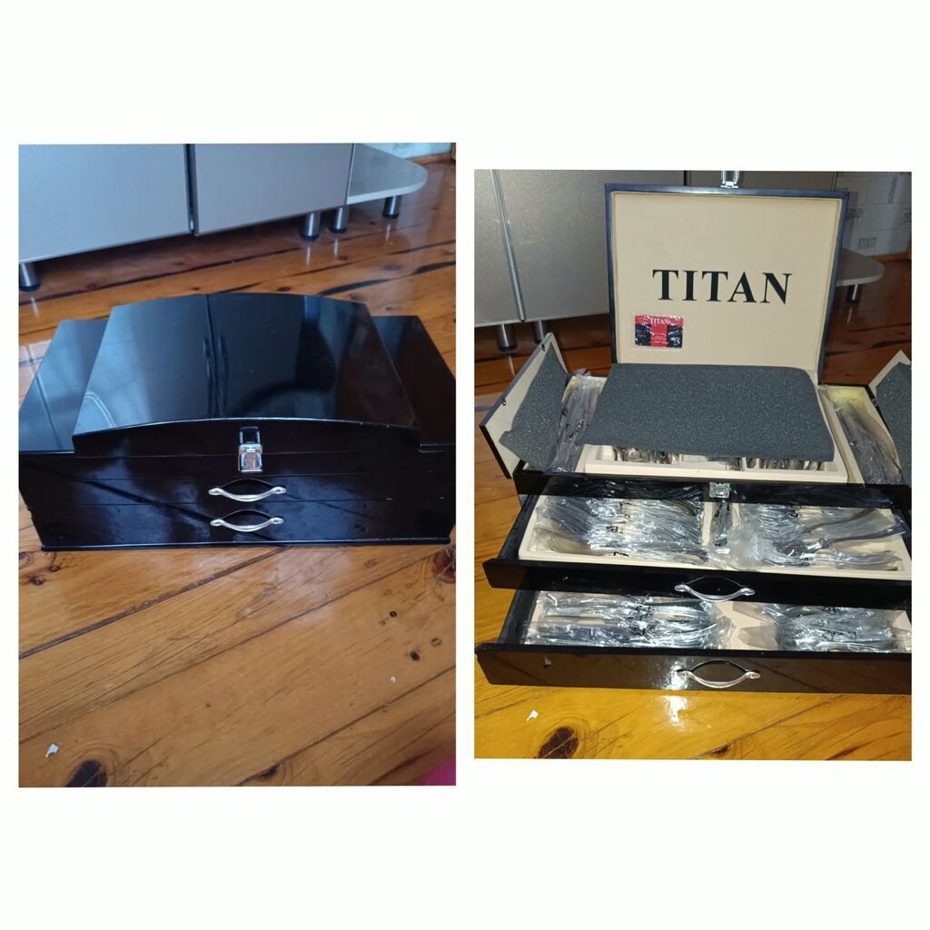 “TITAN” markalı bahalı qaşıq-bıçaq dəsti - Tam komplekt süfrə dəsti