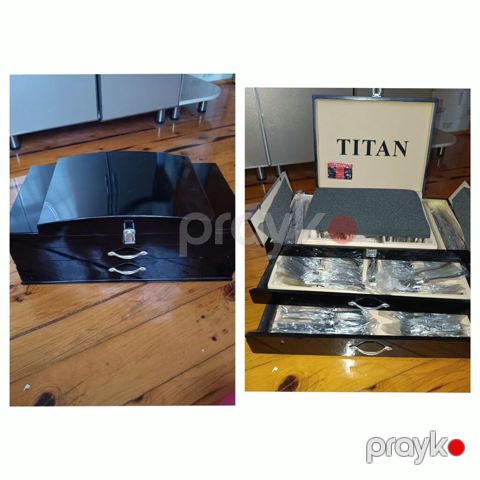 “TITAN” markalı bahalı qaşıq-bıçaq dəsti - Tam komplekt süfrə dəsti