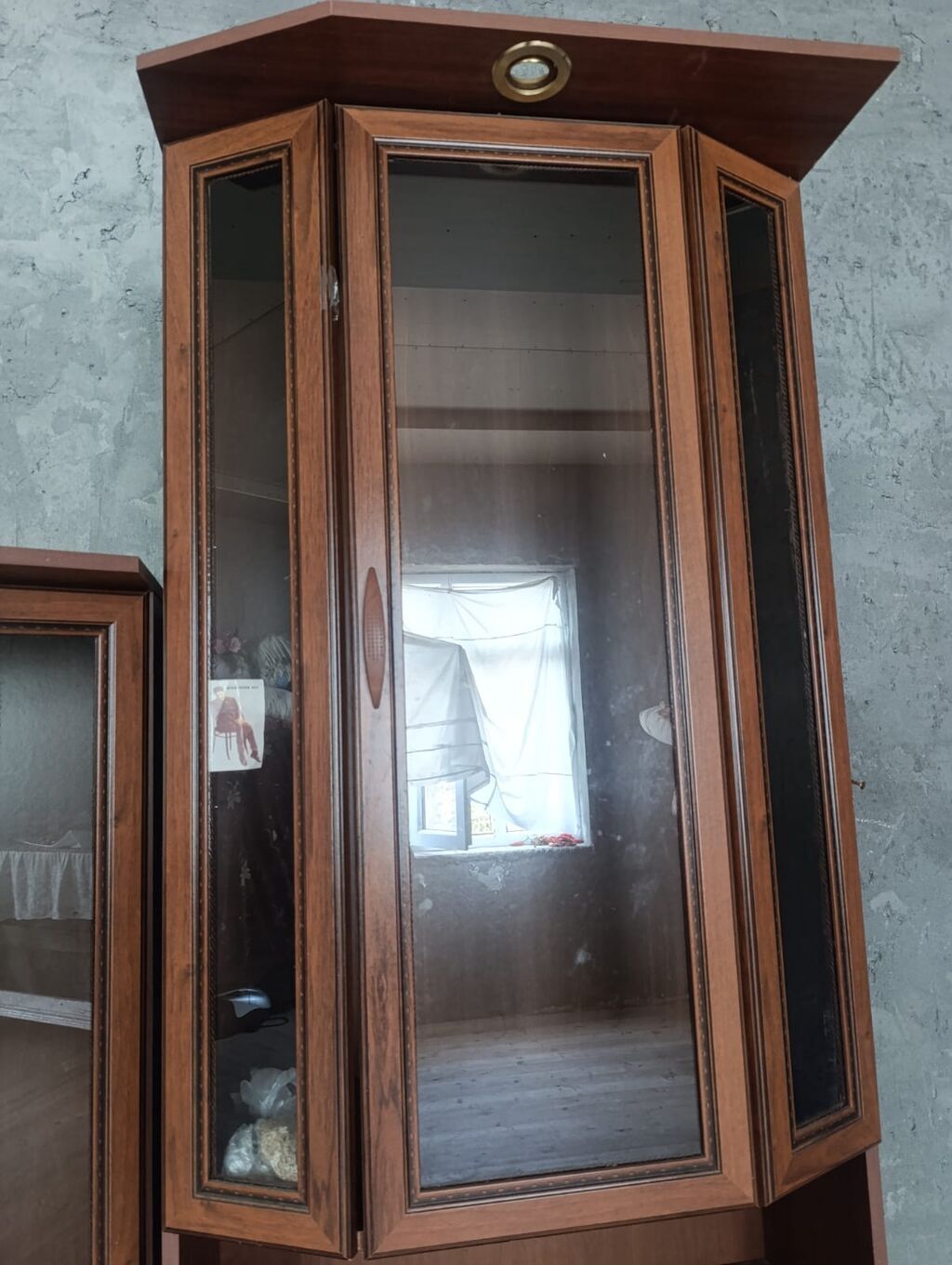 Klassik üslubda şkaf-vitrin modul dəsti - Material: taxta teksturalı — Mebel, Mingəçevir (4)