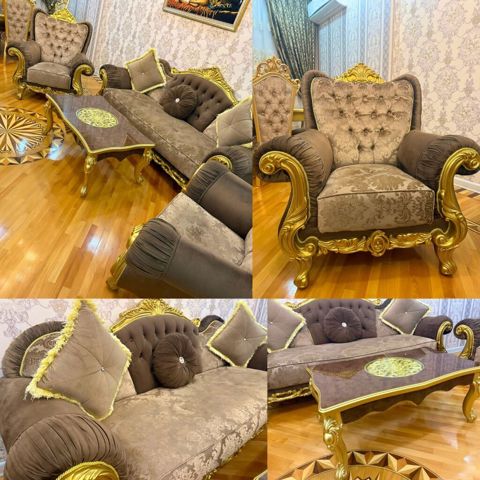 İtaliya istehsalı divan kreslo dəsti satılır 1200₼. Jurnalni