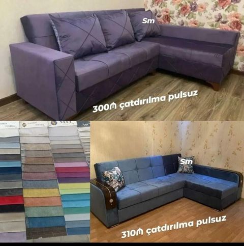 L-şəkilli künc divan — müasir dizayn və rahatlıq