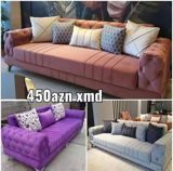 Rahat və zərif dizaynlı salon divanı - Model: 3 nəfərlik yumşaq — Sofas