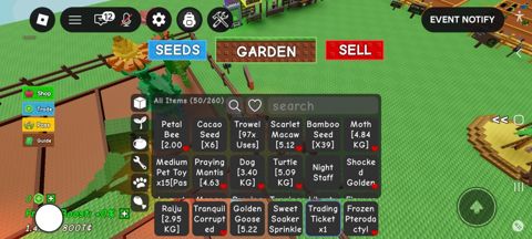 Grow a Garden oyunu