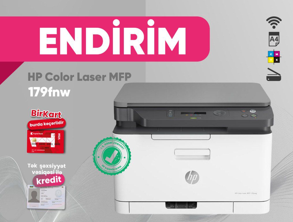 Printer "HP Color Laser MFP 179fnw (4Z897A)" — Elektronika, Bakı