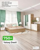 Yataq Dəsti – 750₼ Komplektə daxildir: - Çarpayı: 1 ədəd, 160 × 200 — Furniture