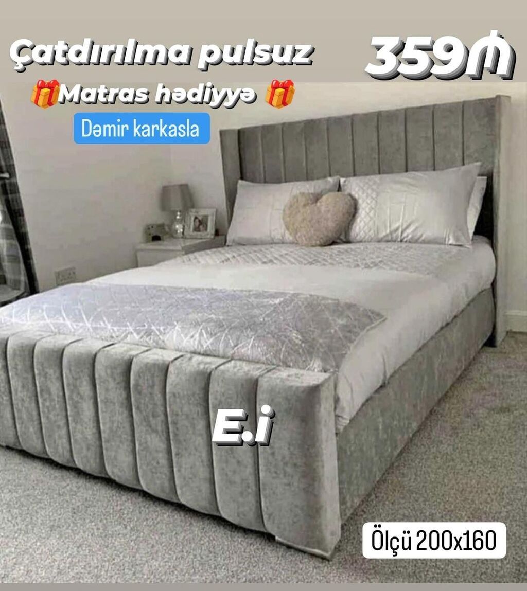 *Taxt / 2 Nəfərlik Çarpayı 359AZN💥* ✔️Rəng seçimi var ✔️ Şəhər daxili — Mebel, Bakı (2)