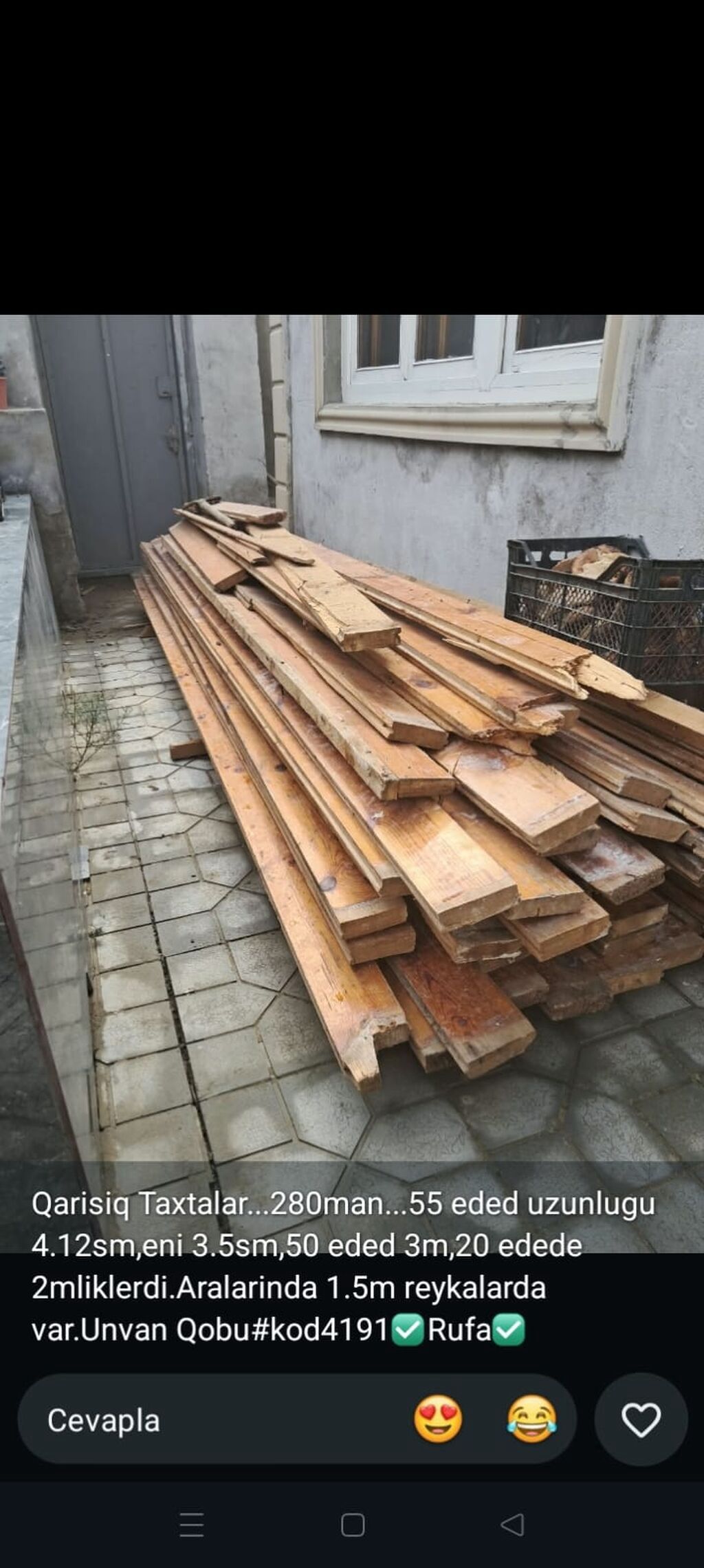 4metre 55 eded 3metre 40 50 dene 2 1 metrekikde var Taxta — Mallar, Xırdalan (2)