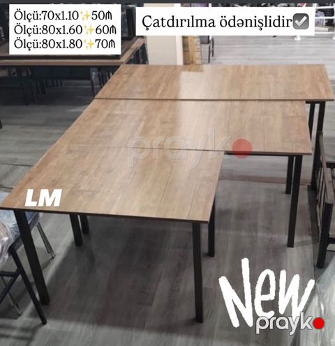 Yeni masalar – birbaşa istehsalçıdan - Ölçülər və qiymətlər: • 70×110