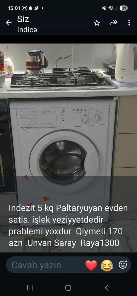 Indesit paltaryuyan maşın – 5 kq yükləmə həcmi. Ön yükləməli, mexaniki