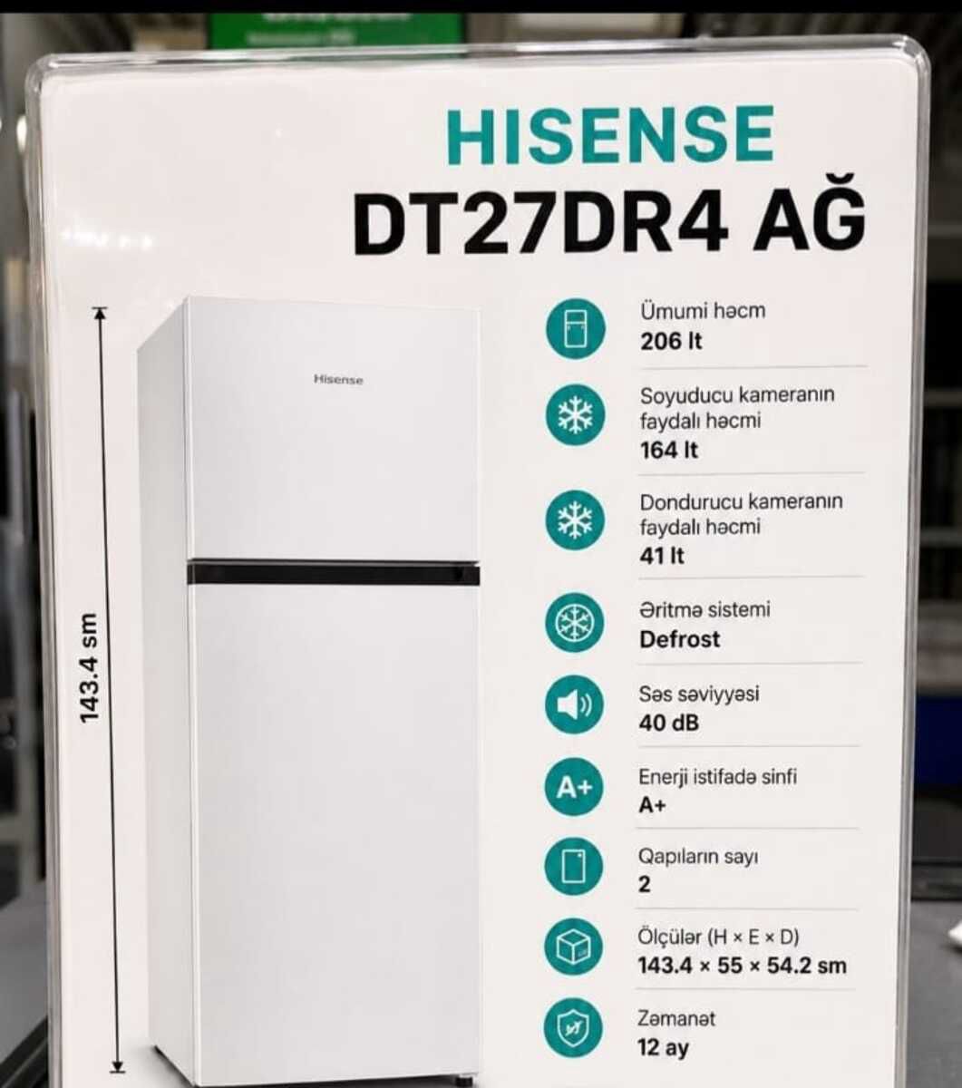 Hisense DR27DR4 soyuducu — Mallar, Bakı