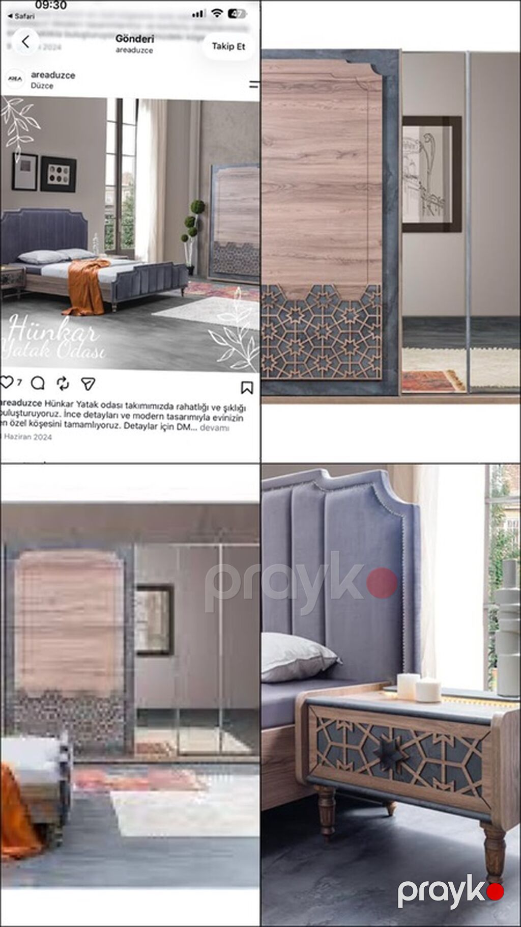 Hünkar yataq otağı dəsti - Komplekt: çarpayı (yumşaq başlıqla), 2 — Mebel, Bakı (2)