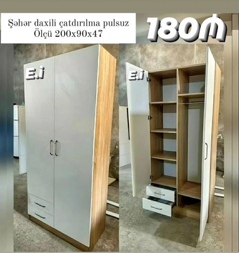 2 qapılı dolab Yep yeni 180 azn rəng seçimi var çatdırılma var