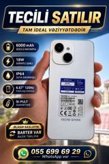 Tecno Spark, 128 GB, rəng - Ağ — Телефоны и гаджеты