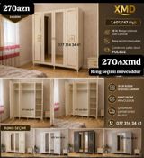 XMD 4 qapılı dolab - Ölçü: 1.60 × 2 × 47 - Material: 18-lik Rusiya — Furniture