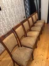 Klassik üslubda 6 ədəd yemək otağı stulu - Material: möhkəm ağac — Chairs