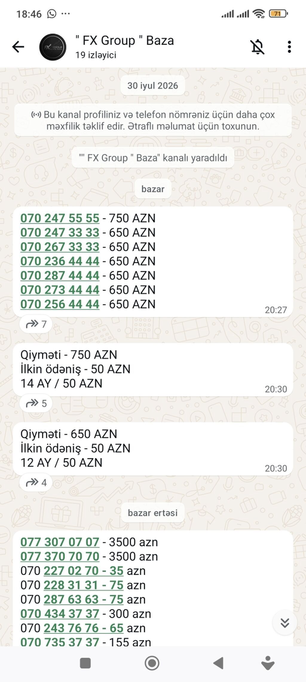 Xüsusi və yadda qalan mobil nömrələr satılır. Seçimlər arasında — Elektronika, Bakı (6)