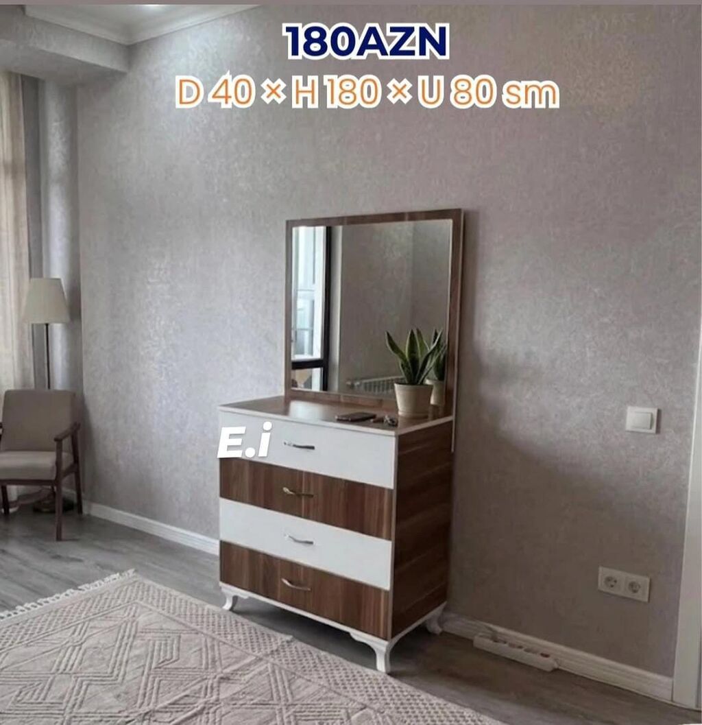 Tualet masası və güzgülü komod - Qiymət: 180 AZN (şəkildə göstərilib)