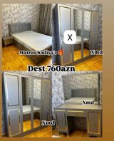 Yataq otağı mebel dəsti Tərkibi: - Çarpayı (başlıqla) - 2 ədəd tumba — Goods