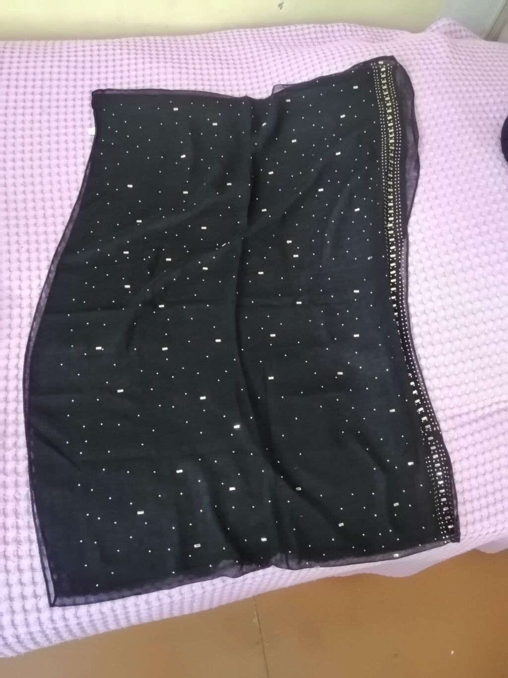 Qara şifon şərf/şal - Material: yüngül, şəffaf şifon – nəfəsalan və — Şəxsi əşyalar, Bakı (2)