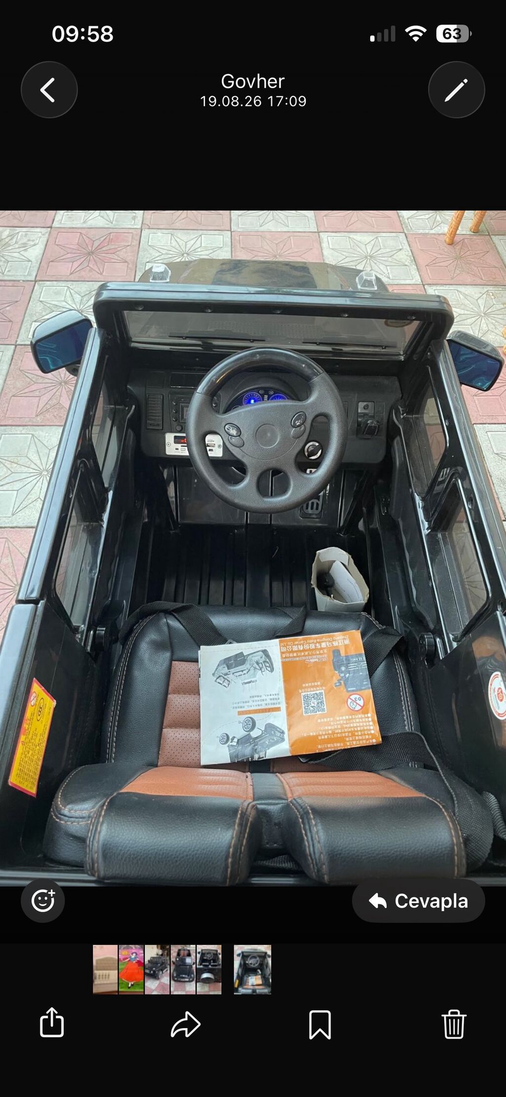 Uşaq üçün elektrikli minik maşını – qara rəng, krossover/SUV tərzində — Mallar, Saray (2)