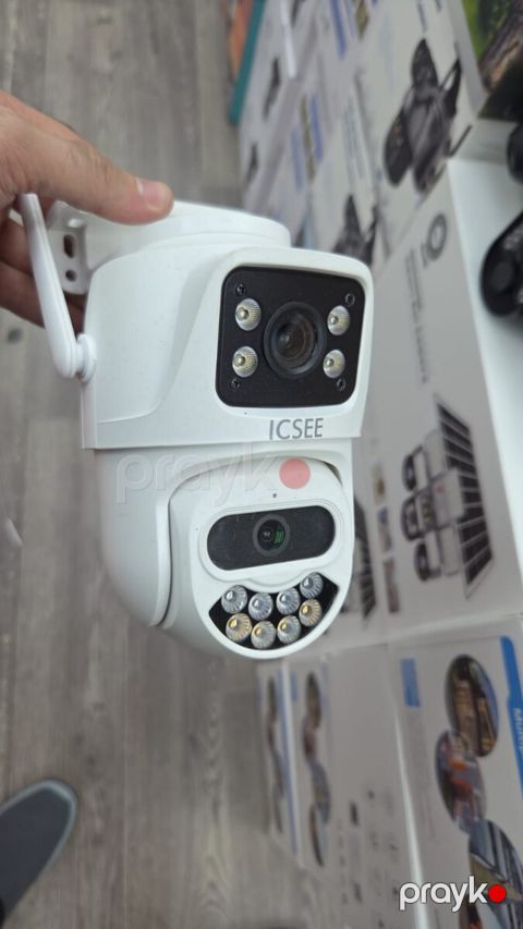 Wi-Fi PTZ360° çöl 2 kamera 8MP/4K+64GB — Bakı