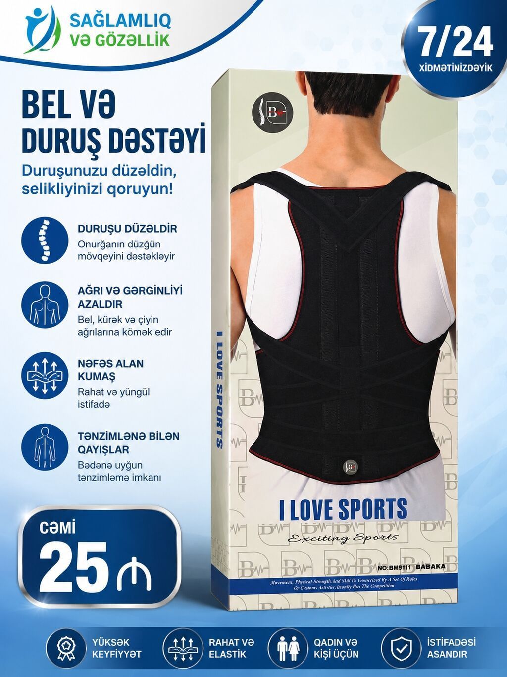 Bel və duruş dəstəyi kəməri