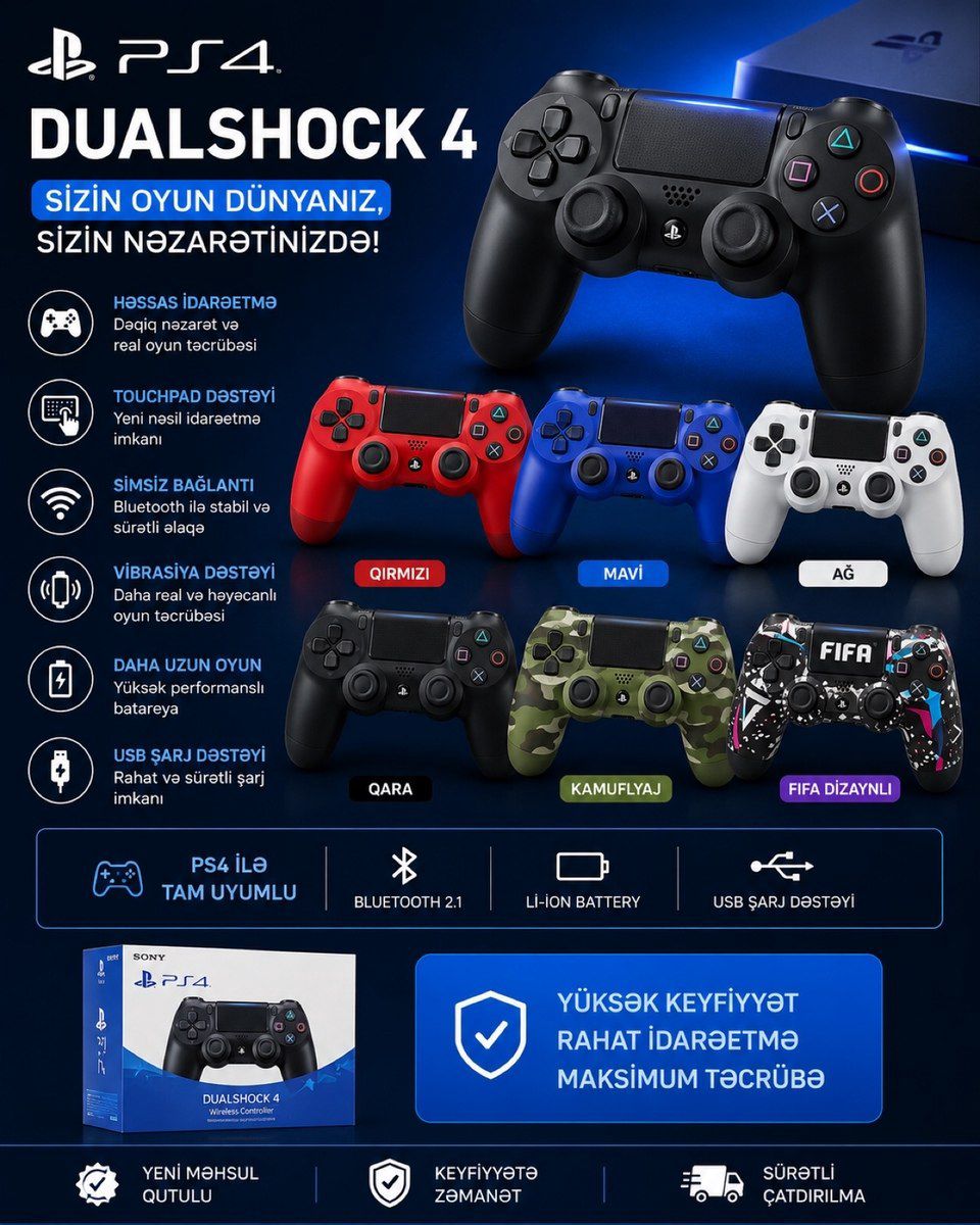 PlayStation 4 DualShock 4 Pultu — Elektronika, Bakı