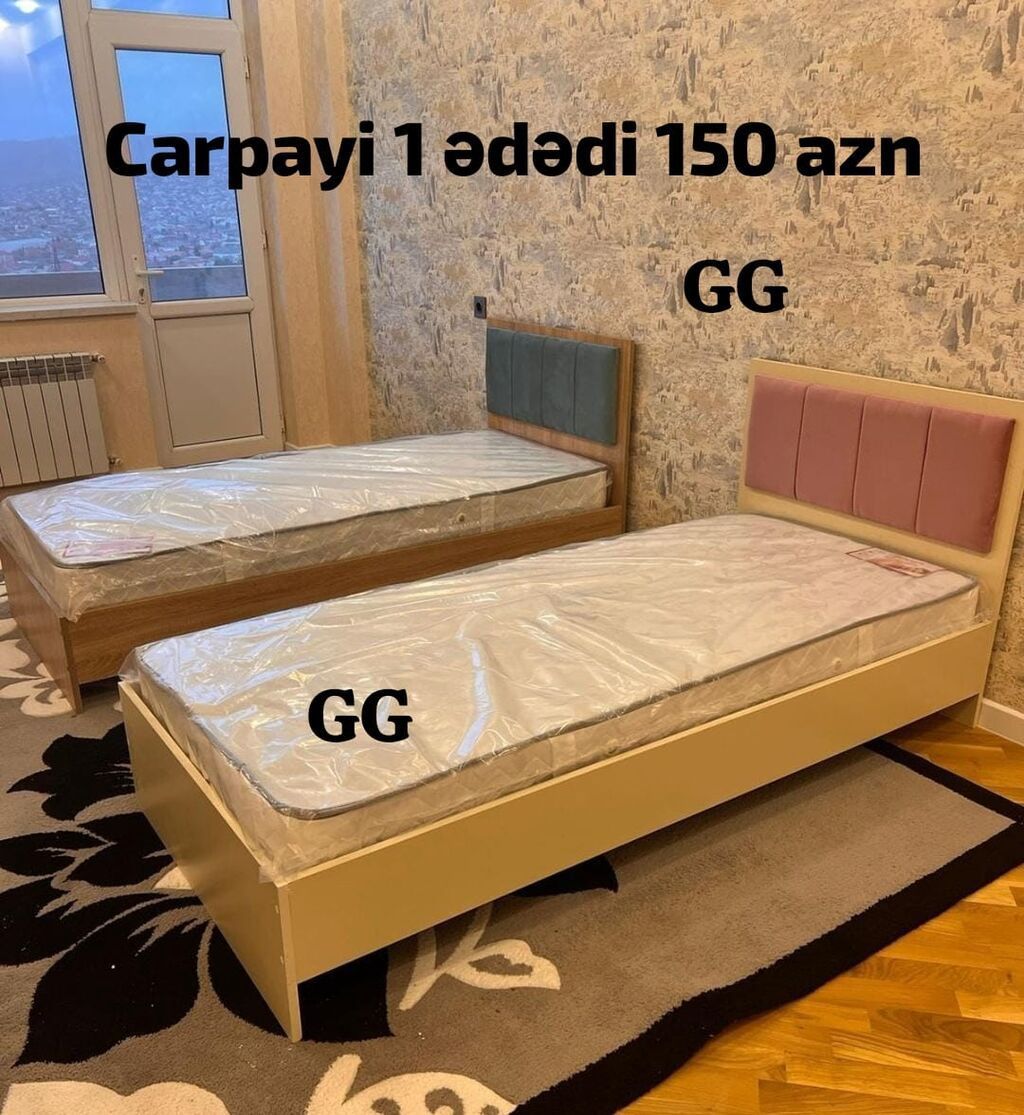 Yeni ve Sifarişle Çarpayi 150 azn Matras hediyye 🎁 Ölçü 2/90 Rəng — Mebel, Bakı