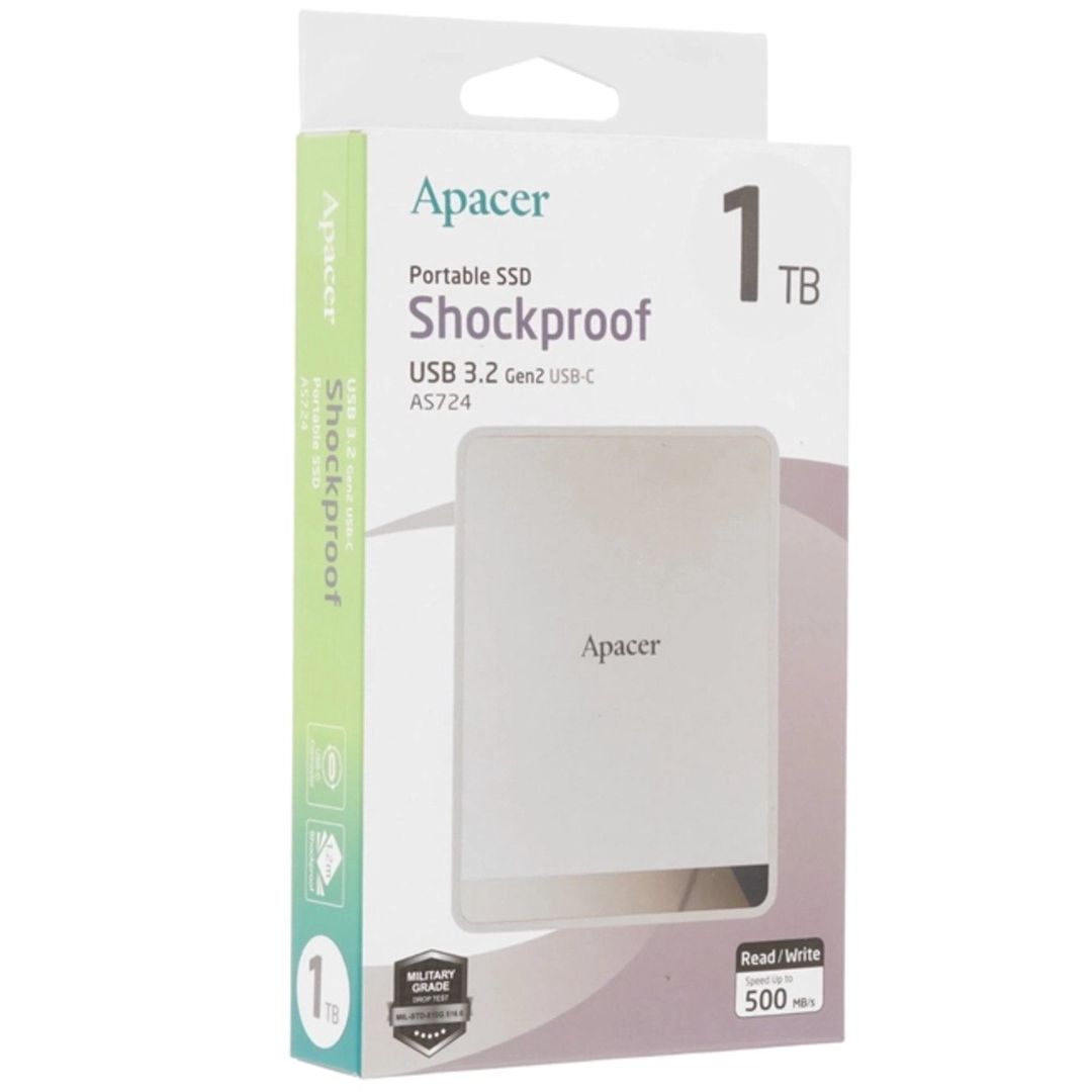 SSD Yığıcı Apacer Portable SSD AS724 / 1TB / USB 3.2 Gen 2 / Cream (AP1TBAS724C-1) — Elektronika, Bakı