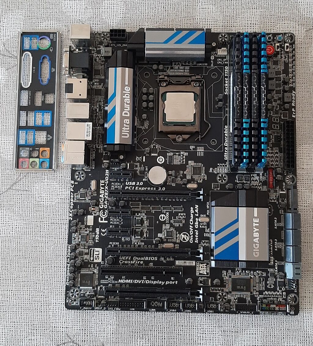Bundle satılır - 260 AZN Ana plata : Gigabyte Z87X-UD3H CPU — Elektronika, Bakı