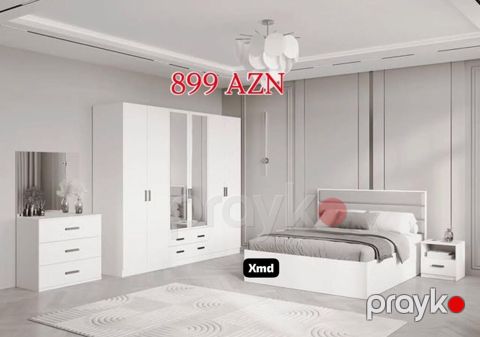 Yataq otağı mebel dəsti – 899 AZN. Komplektə daxildir: - Ikinefəslik — Bakı