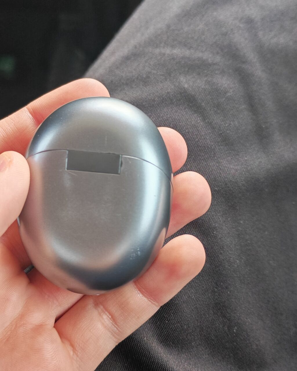 Bluetooth TWS qulaqlıq – şar formalı, metalik boz rəngli şarj qutusu — Qulaqcıqlar, Bakı (3)