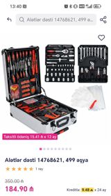Endirimlə kreditə götürmüşəm. Təzədi işlənməyib nağd 130 manata — Various tool sets