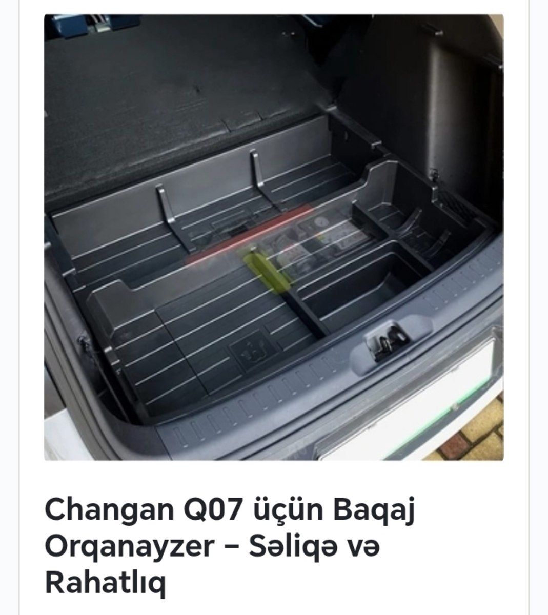 Changan Q07 aksesuarları — Ehtiyat hissələri və aksesuarlar, Bakı (10)