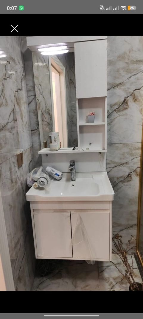 Hamam üçün asma tualet mə-beli dəsti - Rəng: ağ - Material