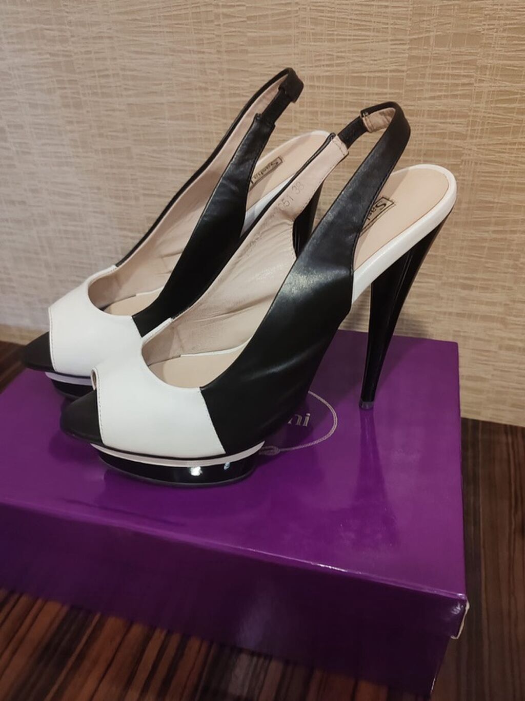 Sasha Fabiani qadın ayaqqabısı – açıq burunlu slingback, 38 ölçü — Tufl, Bakı (3)