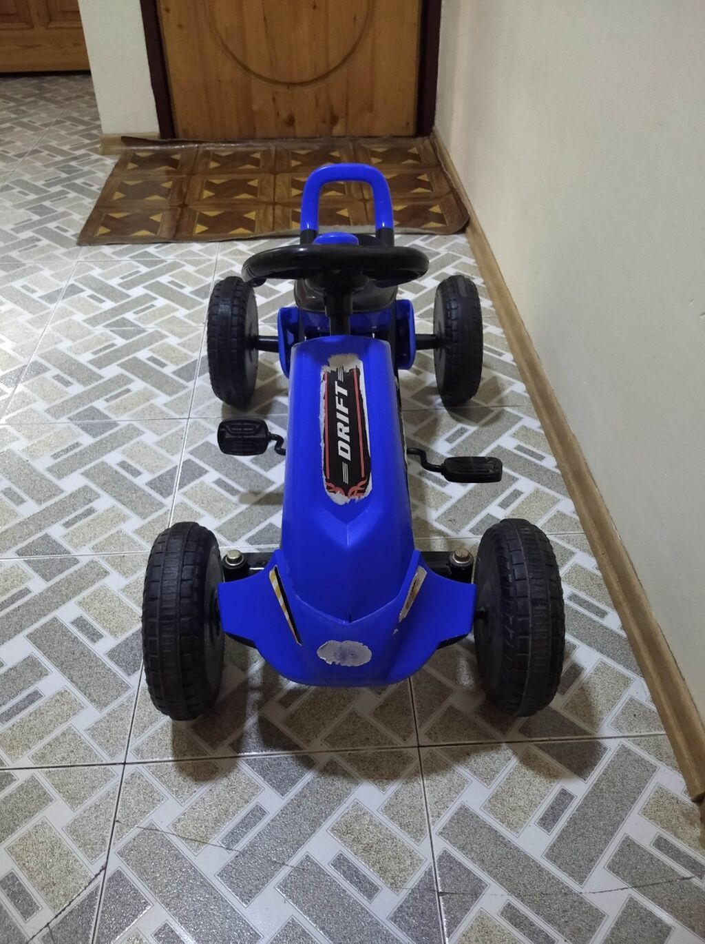 Uşaq pedallı go-kart maşını — mavi, 4 təkərli, stabil — Uşaq nəqliyyatı, Bakı