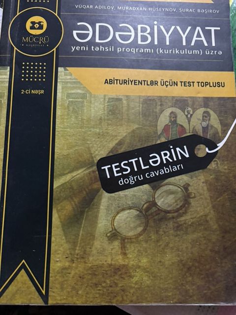 Mucru edebıyyat test hazrig ve miq ucun vesaıt 10 cu sınıf aztarıxı