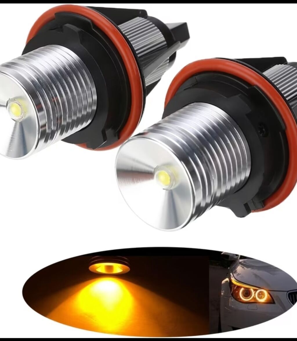 Məhsul: Avtomobil üçün LED “Angel Eyes” marker lampaları (sarı/amber — Ehtiyat hissələri, Digah