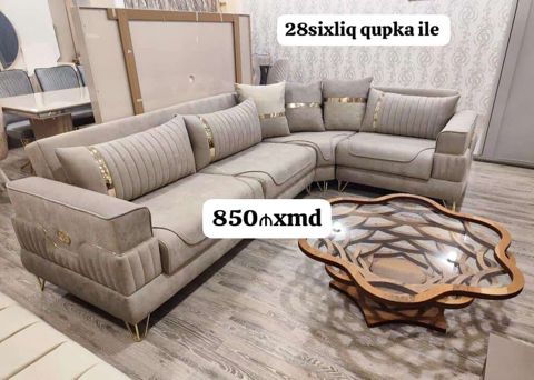 Künc divan dəsti – 28 nəfərlik qupqalı, L formalı
