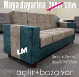 Açılan mexanizmalı divan – baza ilə - Ölçü (ümumi): 2 metr - Yatacaq — Mebel