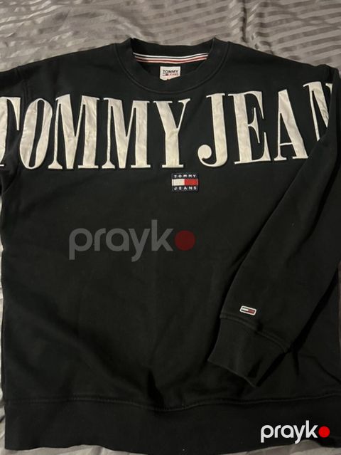 Tommy Jeans unisex svitşört - Rəng: qara - Model: crewneck (dairəvi