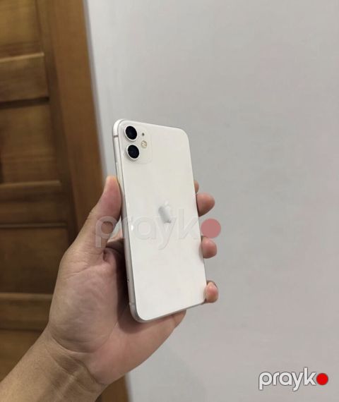 iPhone 11, 128 GB, Ağ rəng, Zəmanət, Simsiz şarj
